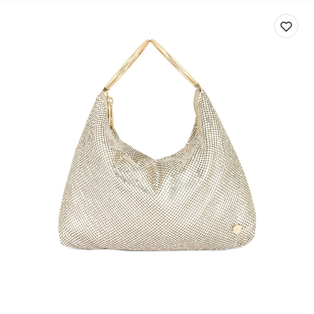Olga Berg Gold Mesh Convertible Bag